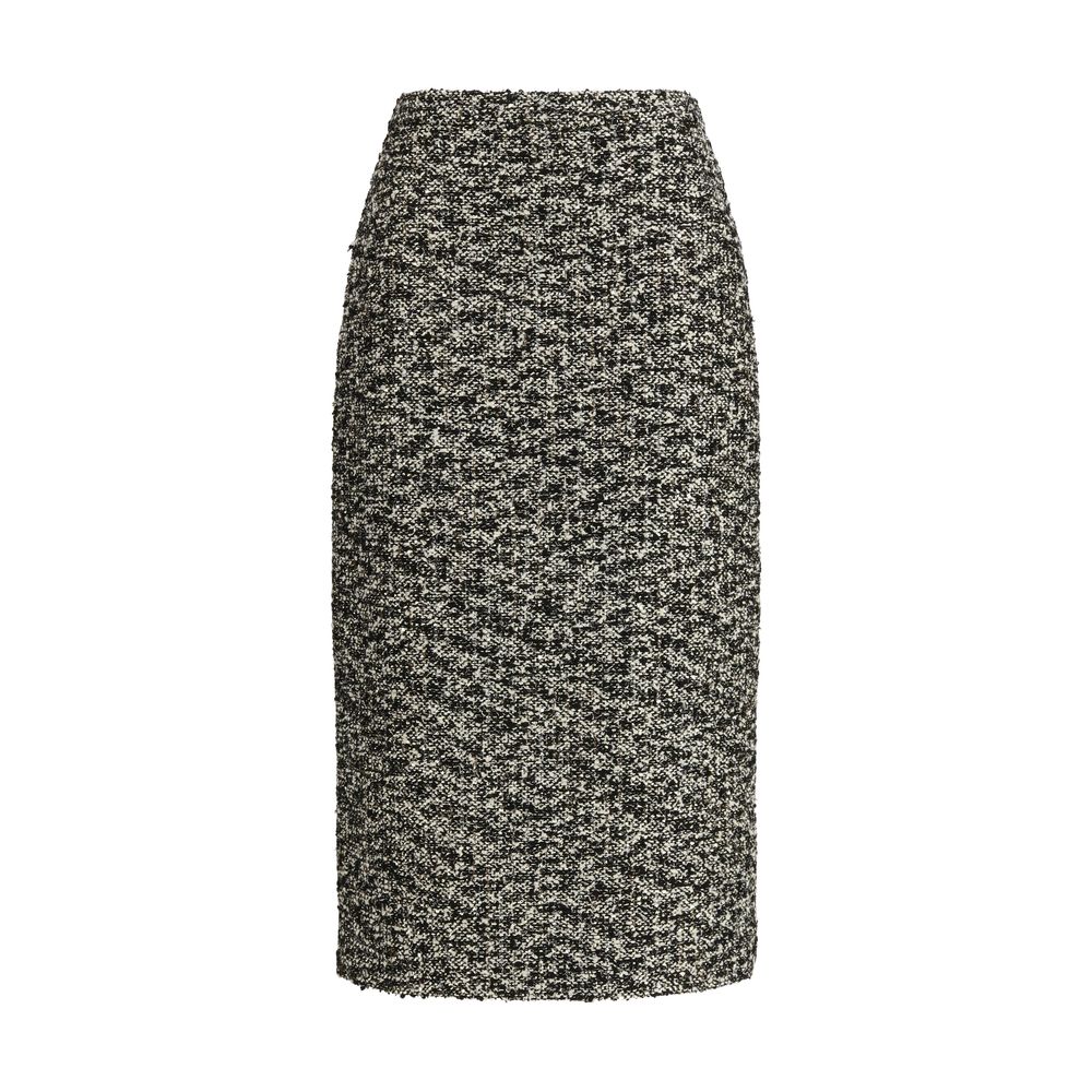 Gucci Monochrome Wool Blend Midi Skirt