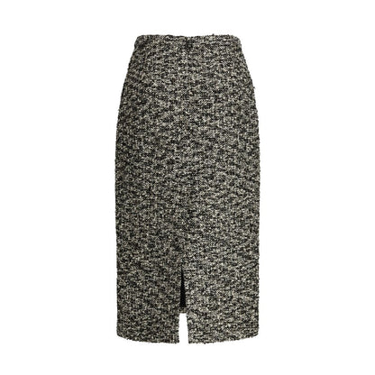 Gucci Monochrome Wool Blend Midi Skirt