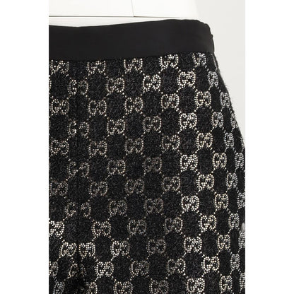 Gucci Black Tweed Wool Lamé Shorts