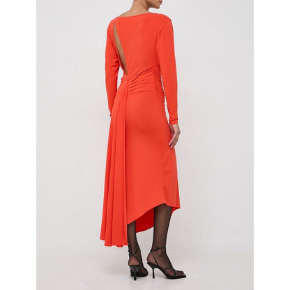 Patrizia Pepe Orange Acetate Casual Dress - XS