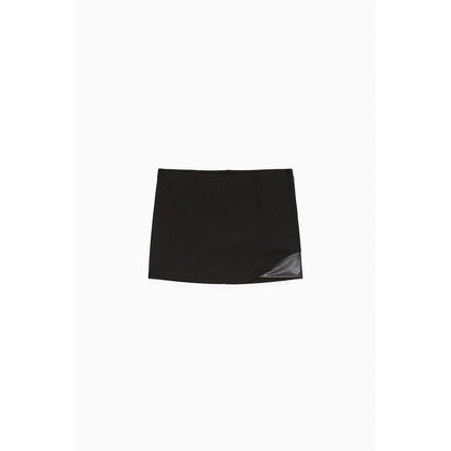Patrizia Pepe Black Viscose Mini Skirt IT40