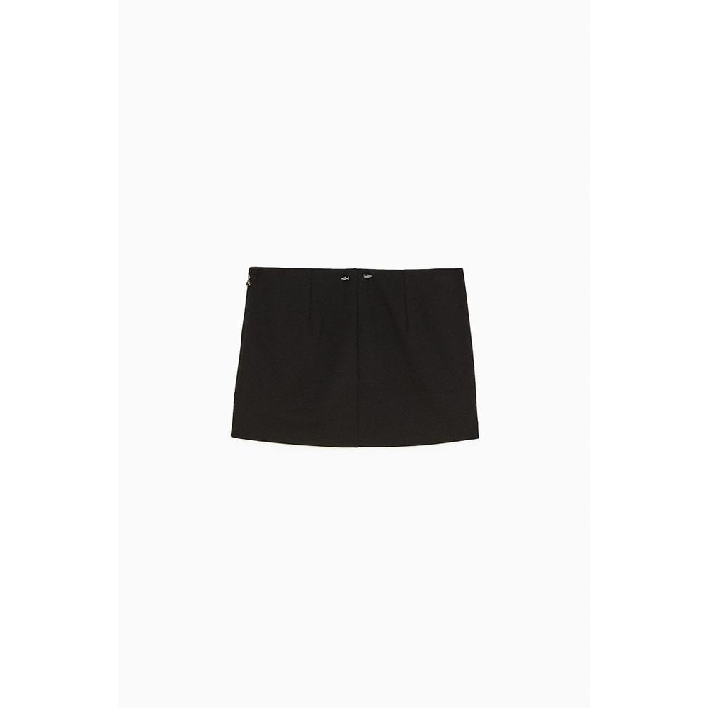Patrizia Pepe Black Viscose Mini Skirt IT40