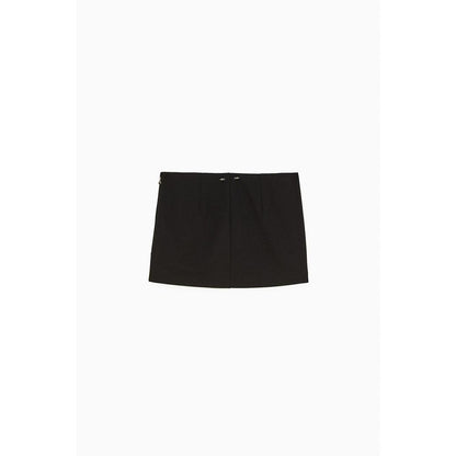 Patrizia Pepe Black Viscose Mini Skirt IT40