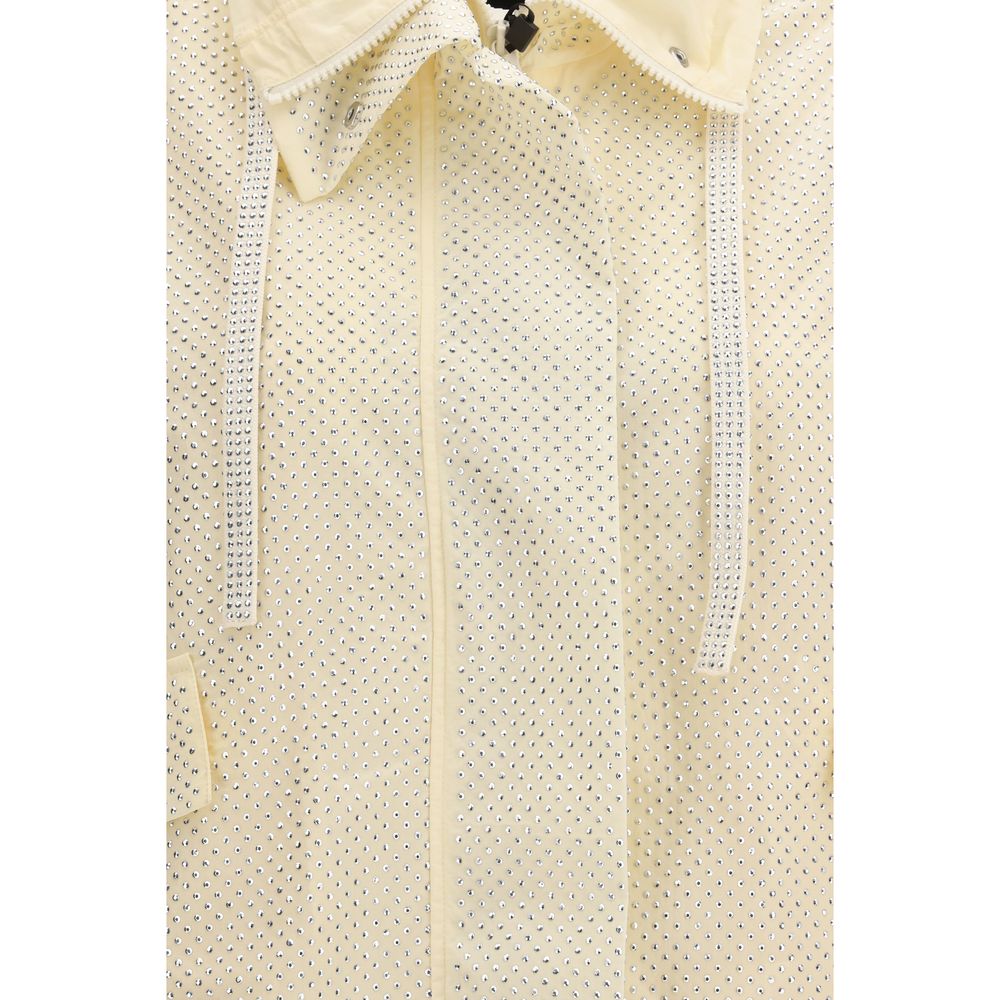 PINKO Cream Babette Rhinestone-Embellished Jacket
