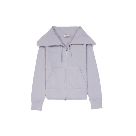 Herno Purple Cotton Zip-Up Cardigan Hoodie