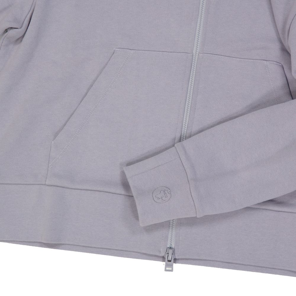 Herno Purple Cotton Zip-Up Cardigan Hoodie