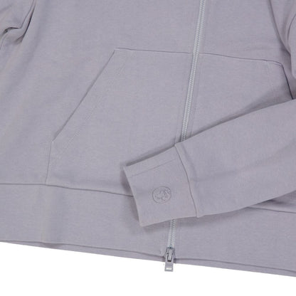 Herno Purple Cotton Zip-Up Cardigan Hoodie