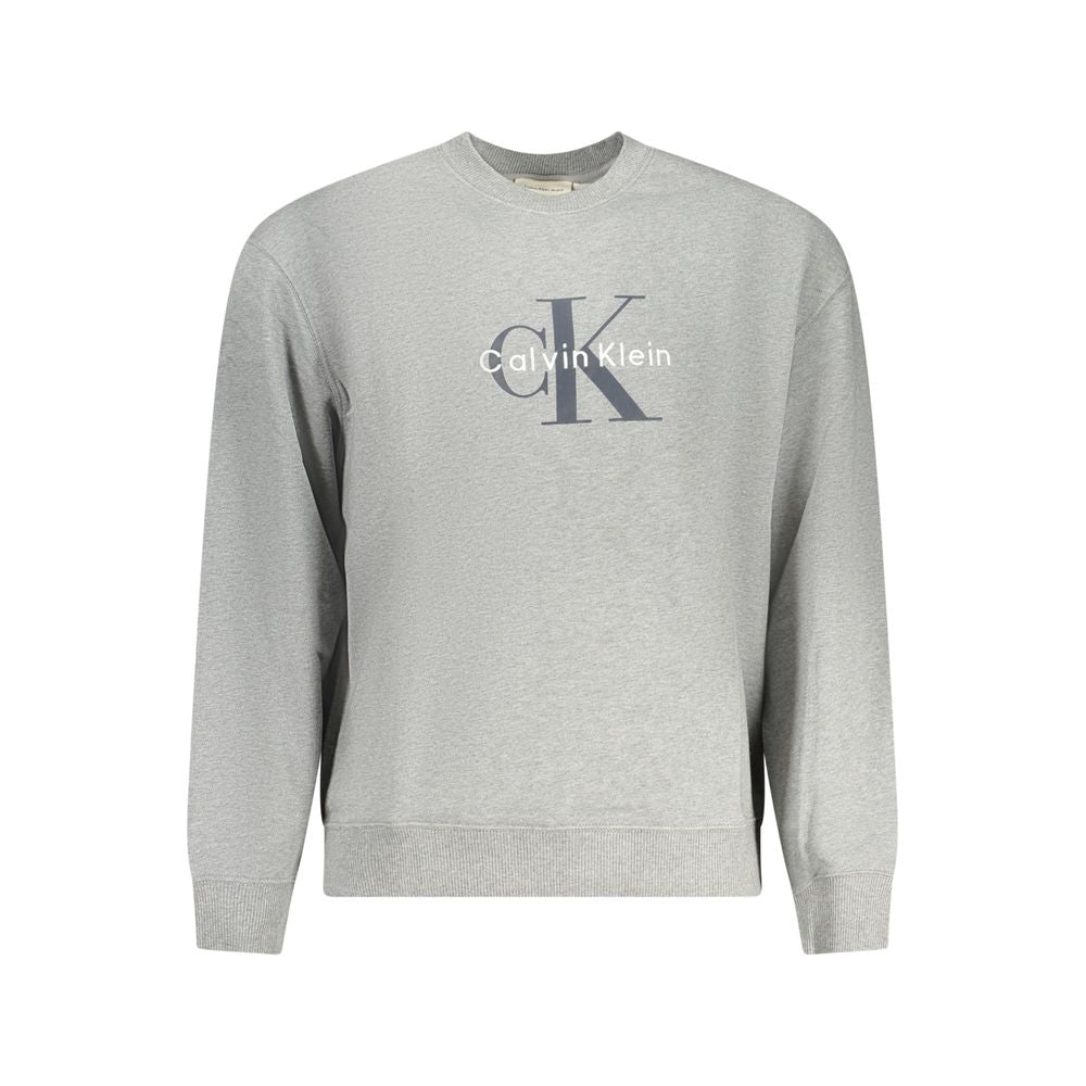 Calvin Klein Gray Cotton Men's Sweatshirt - Urban-Chic Essential