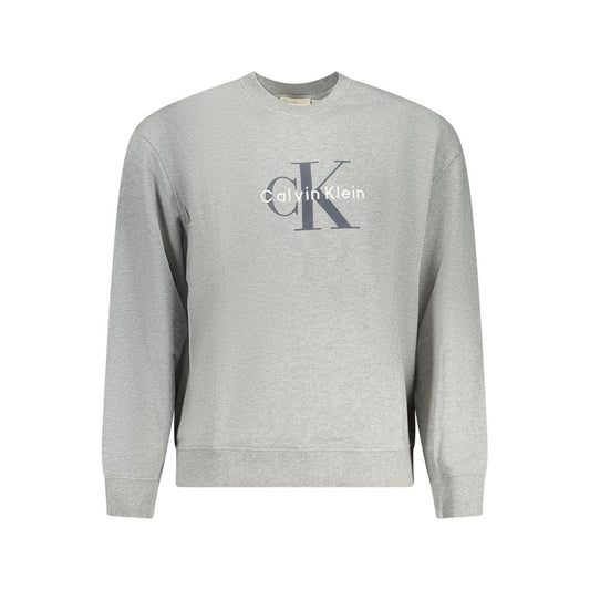 Calvin Klein Gray Cotton Men's Sweatshirt - Urban-Chic Essential