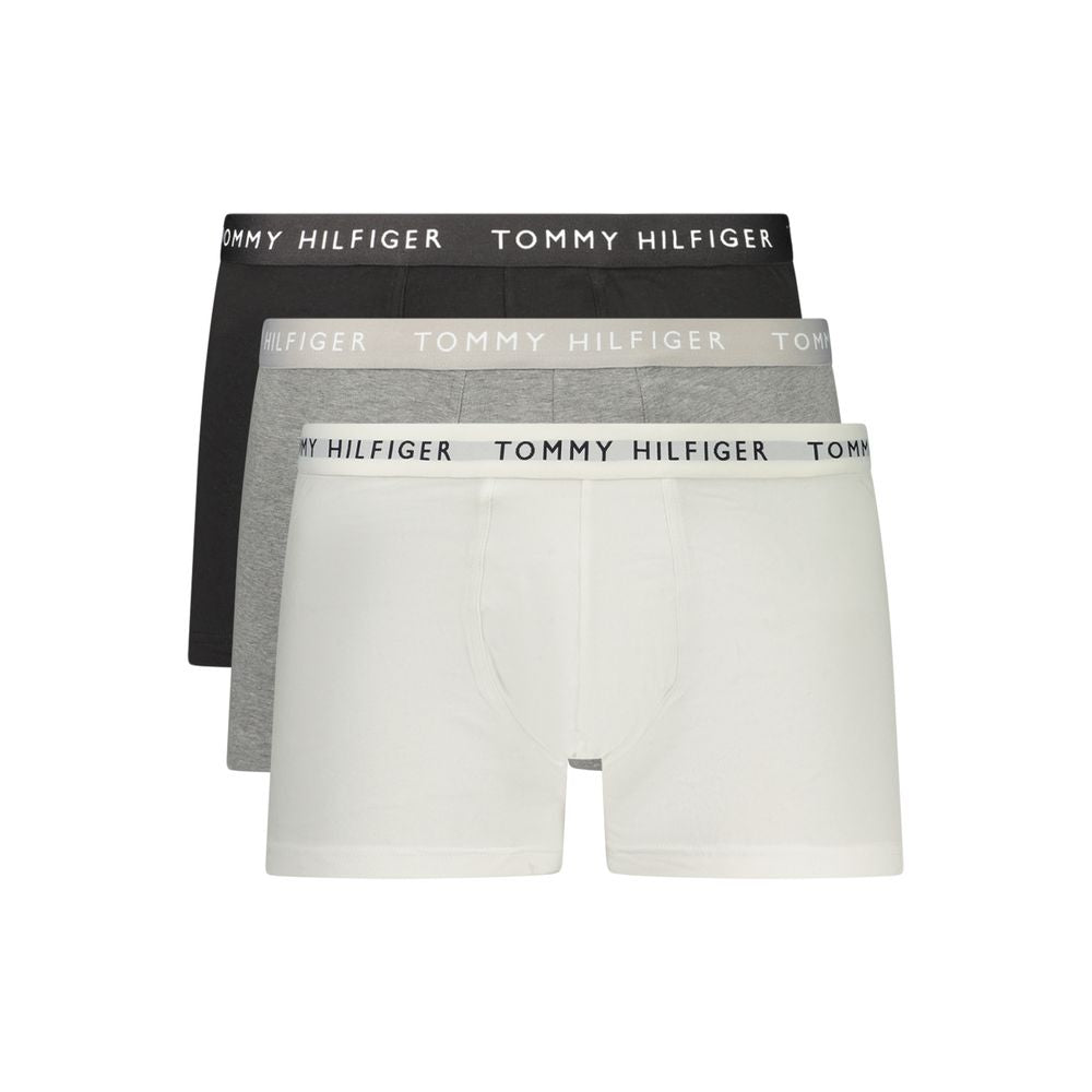 Tommy Hilfiger White/Grey/Black Cotton Boxers - Tri-Pack of Essentials