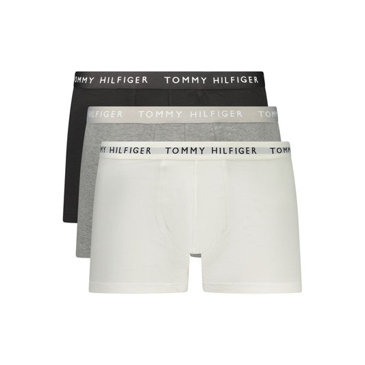Tommy Hilfiger White/Grey/Black Cotton Boxers - Tri-Pack of Essentials