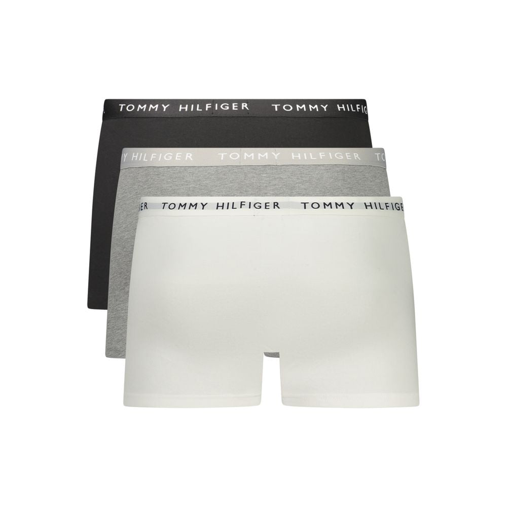 Tommy Hilfiger White/Grey/Black Cotton Boxers - Tri-Pack of Essentials