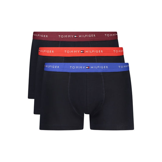 Tommy Hilfiger Black Cotton Boxers - Tri-Pack in Bordeaux, Red, and Royal Blue