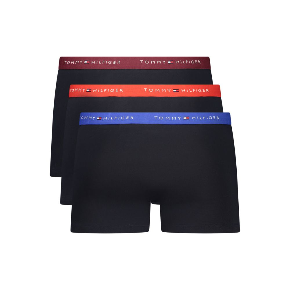 Tommy Hilfiger Black Cotton Boxers - Tri-Pack in Bordeaux, Red, and Royal Blue
