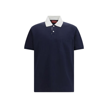 Gucci Blue Cotton Polo Shirt – Timeless Luxury