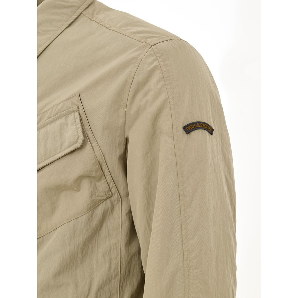 Paul & Shark Beige Technical Fabric Overshirt Jacket