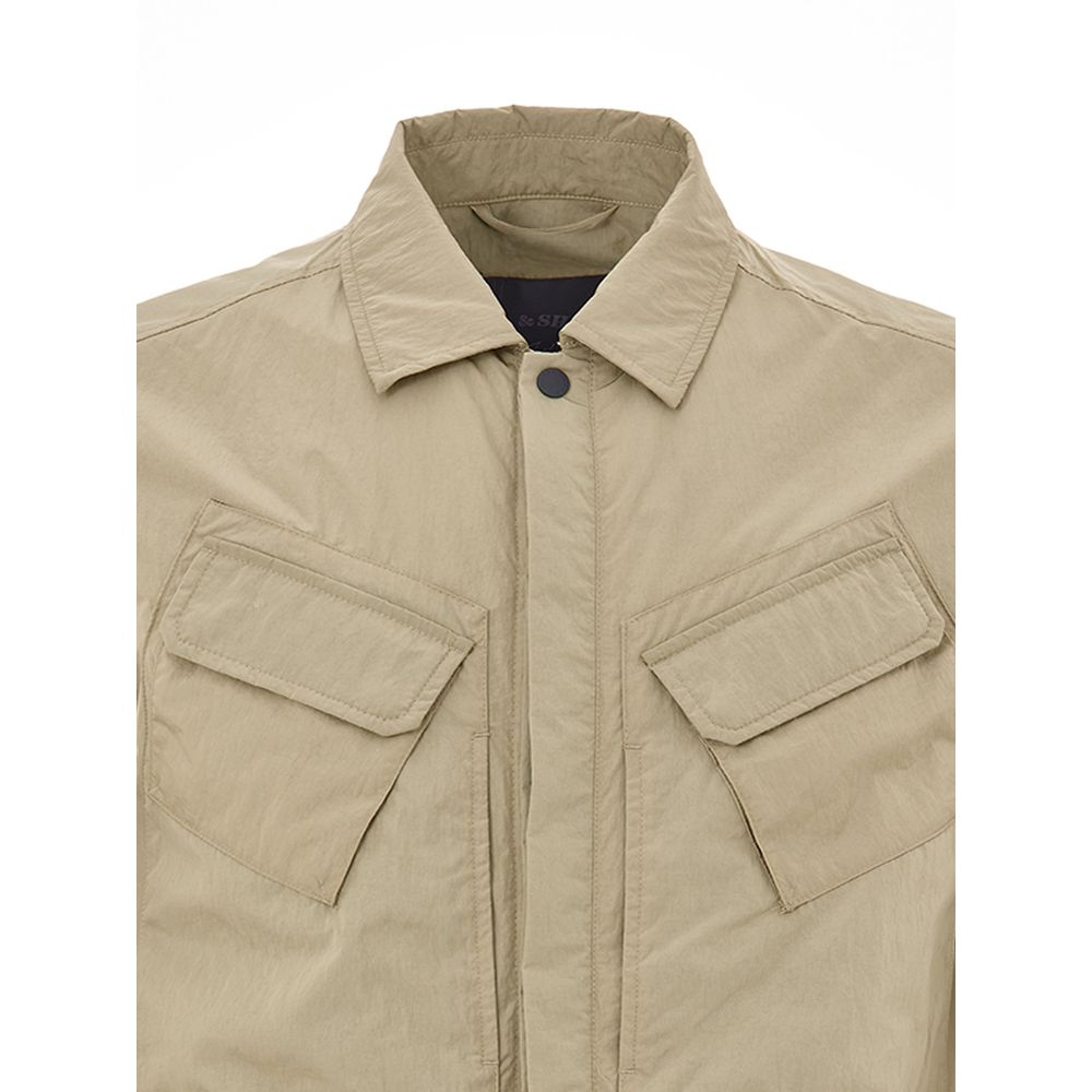 Paul & Shark Beige Technical Fabric Overshirt Jacket