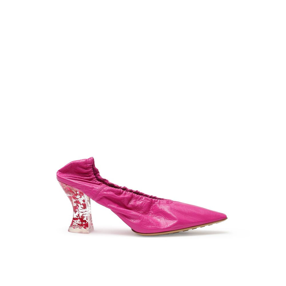 Bottega Veneta Fuchsia Pink Leather Décolleté Pumps