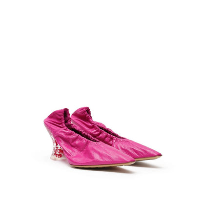 Bottega Veneta Fuchsia Pink Leather Décolleté Pumps