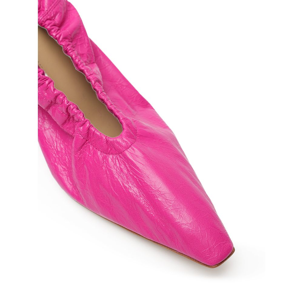 Bottega Veneta Fuchsia Pink Leather Décolleté Pumps