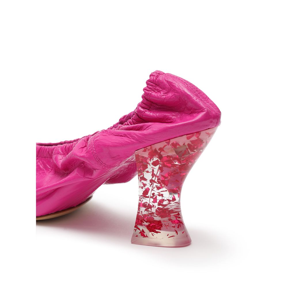 Bottega Veneta Fuchsia Pink Leather Décolleté Pumps