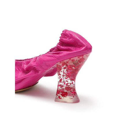 Bottega Veneta Fuchsia Pink Leather Décolleté Pumps