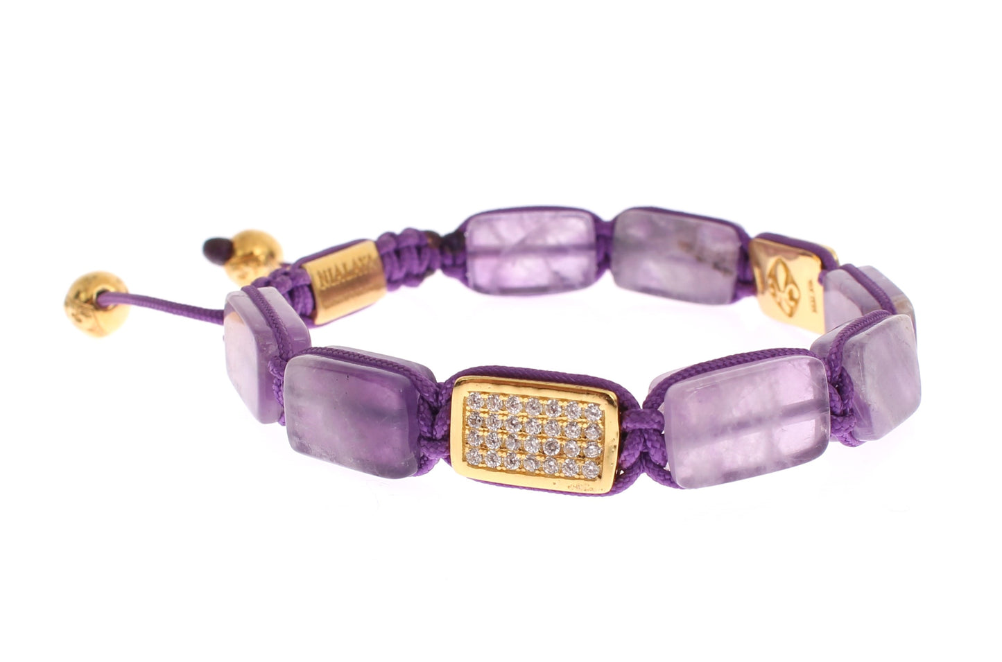  - Dazzling Diamond Gold-Plated Amethyst Bracelet