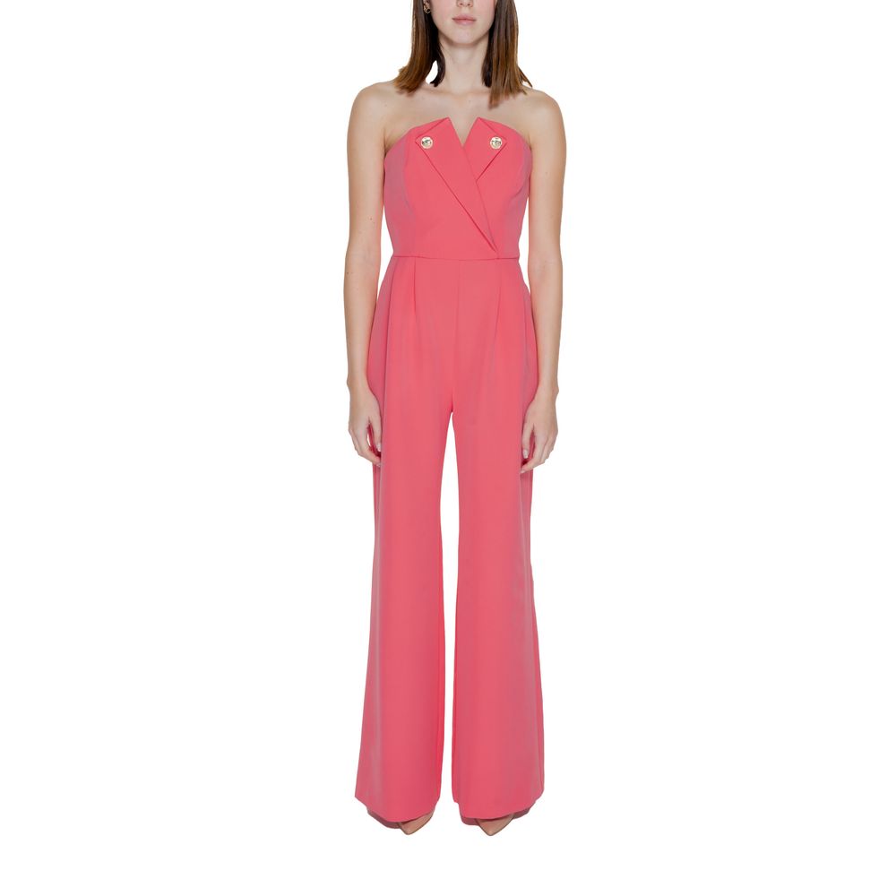 Silence Croal Pink Sweetheart Neckline Jumpsuit