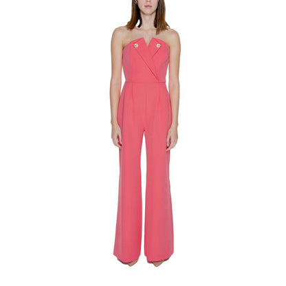 Silence Croal Pink Sweetheart Neckline Jumpsuit