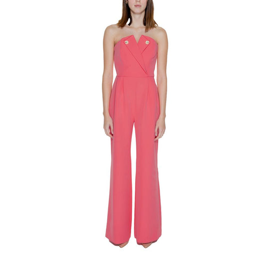 Silence Croal Pink Sweetheart Neckline Jumpsuit