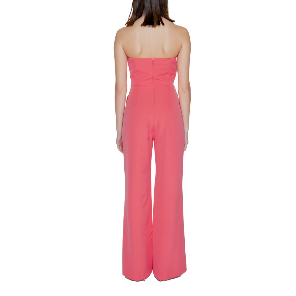 Silence Croal Pink Sweetheart Neckline Jumpsuit