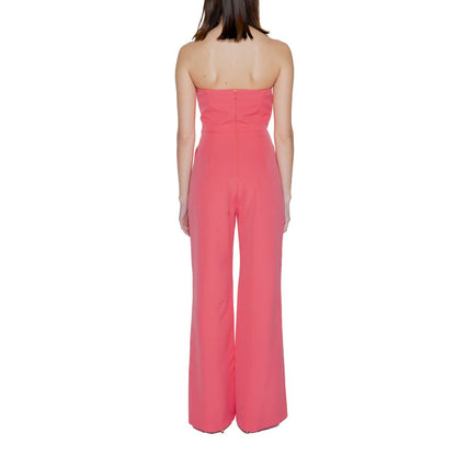 Silence Croal Pink Sweetheart Neckline Jumpsuit