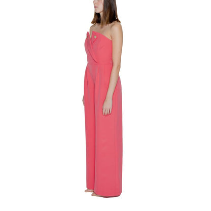Silence Croal Pink Sweetheart Neckline Jumpsuit