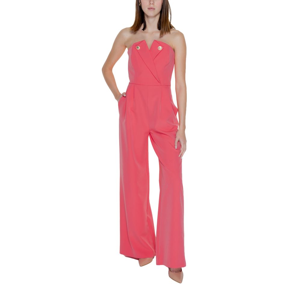 Silence Croal Pink Sweetheart Neckline Jumpsuit
