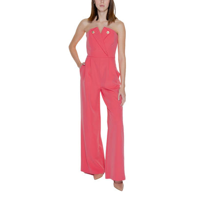 Silence Croal Pink Sweetheart Neckline Jumpsuit