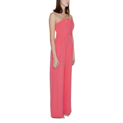 Silence Croal Pink Sweetheart Neckline Jumpsuit