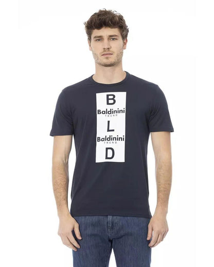 Baldinini Trend Blue Cotton T-Shirt - Short Sleeve Essential