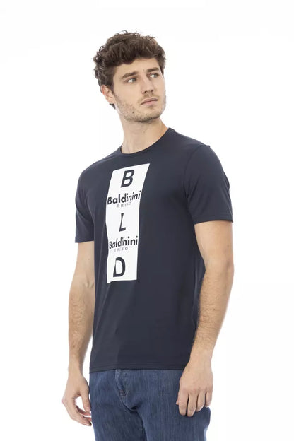 Baldinini Trend Blue Cotton T-Shirt - Short Sleeve Essential