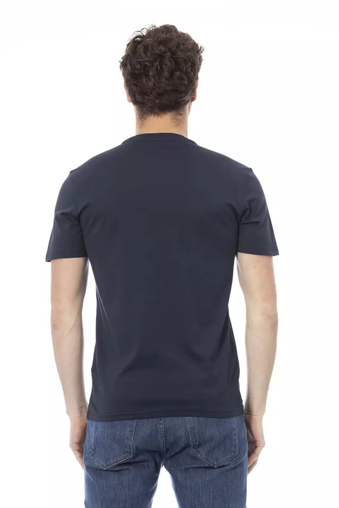 Baldinini Trend Blue Cotton T-Shirt - Short Sleeve Essential