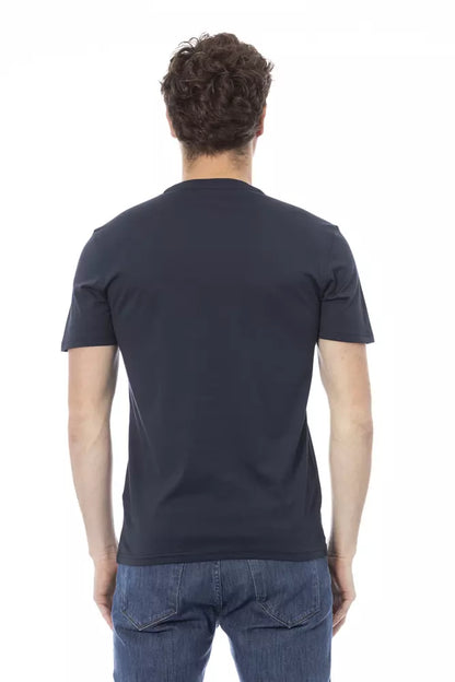 Baldinini Trend Blue Cotton T-Shirt - Short Sleeve Essential