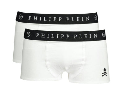 Philipp Plein White Cotton Boxers - Stylish Comfort