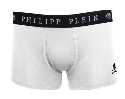 Philipp Plein White Cotton Boxers - Stylish Comfort