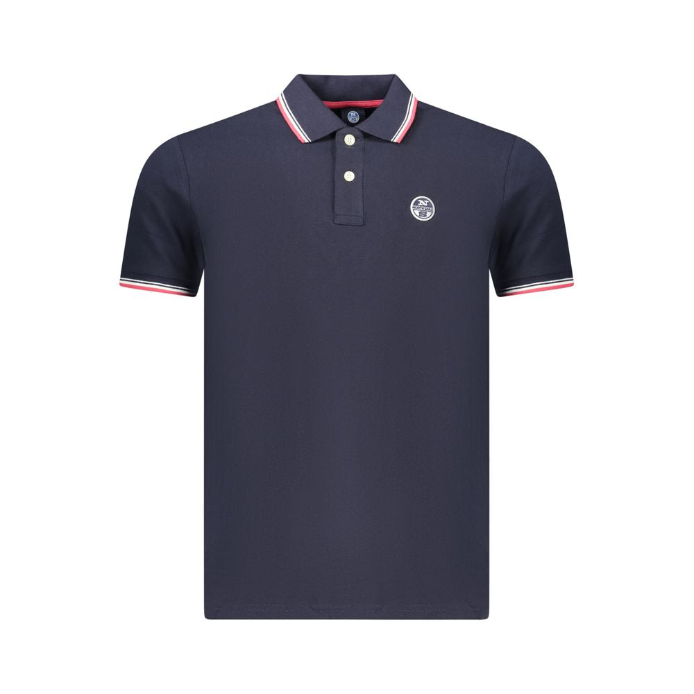 North Sails Blue Cotton Short Sleeved Polo Shirt for Men