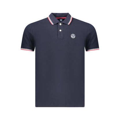 North Sails Blue Cotton Short Sleeved Polo Shirt for Men