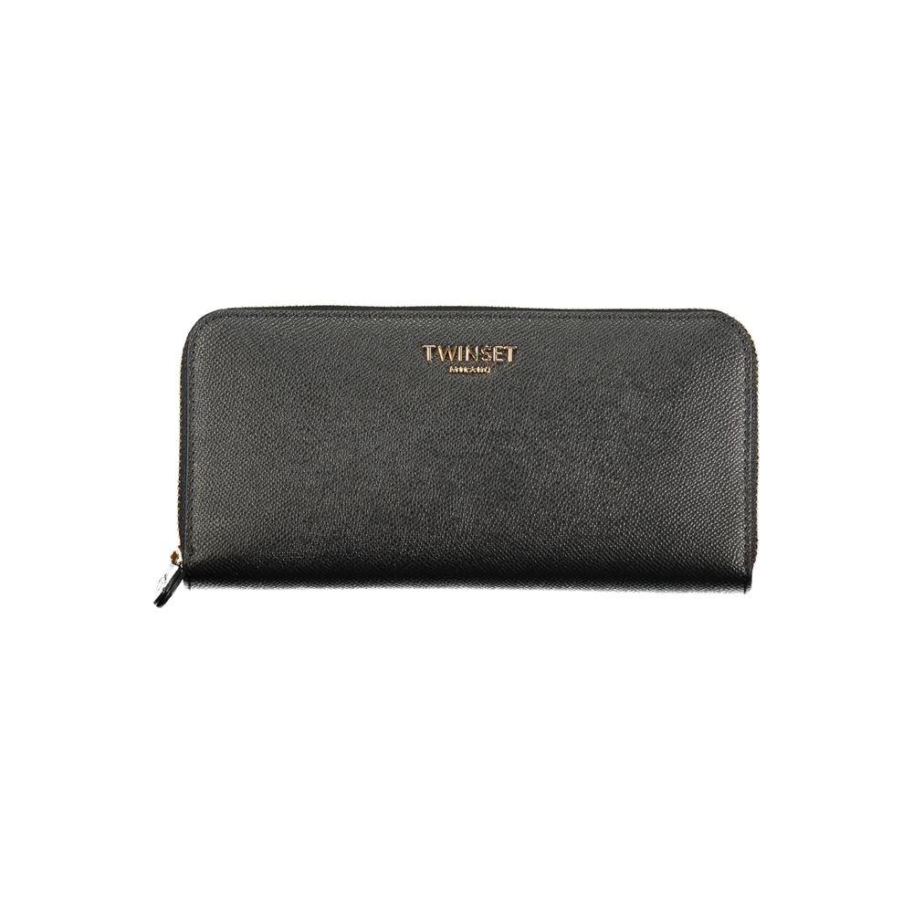 TWINSET Black Polyurethane Women Wallet