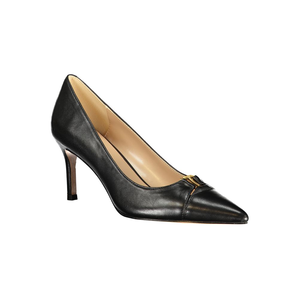 TWINSET Black Leather Women Classic Shoe