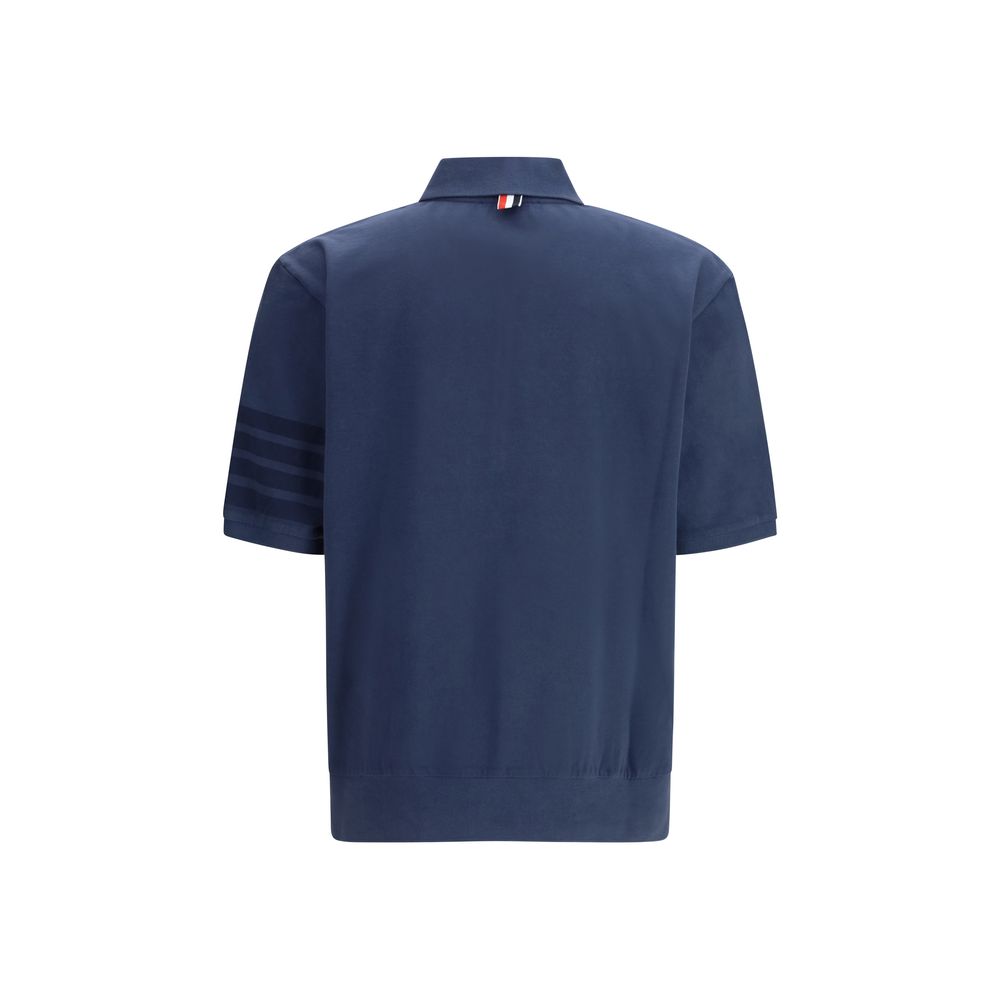 Thom Browne Blue Cotton Polo Shirt - A Timeless Essential
