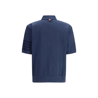 Thom Browne Blue Cotton Polo Shirt - A Timeless Essential