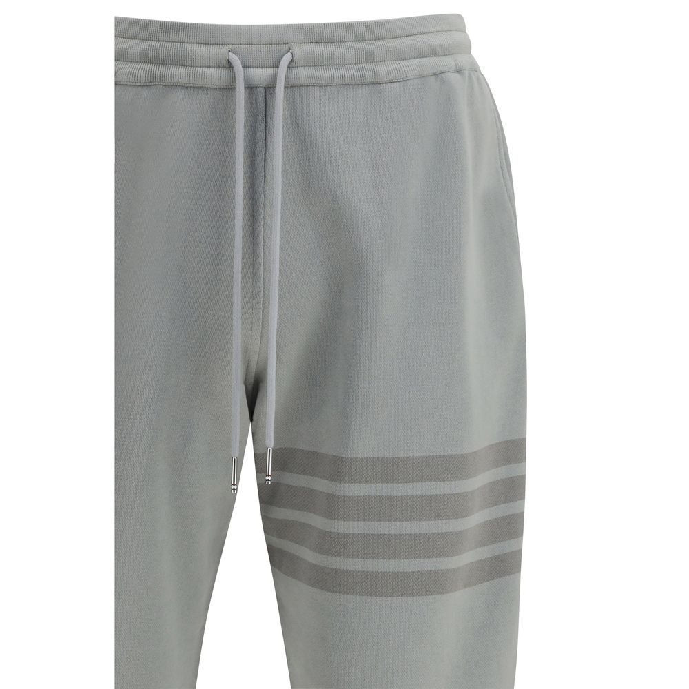 Thom Browne Grey Cotton Joggers - Stylish Workout Pants