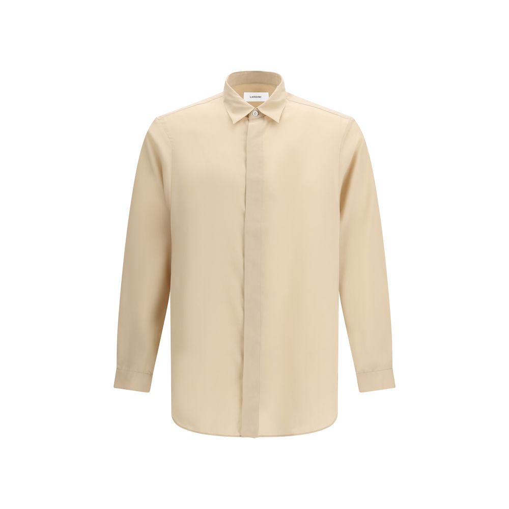Lardini Beige Tencel Dress Shirt - Ricerca